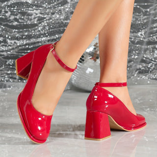 Celeste™ | Patent Heels with Ankle Strap