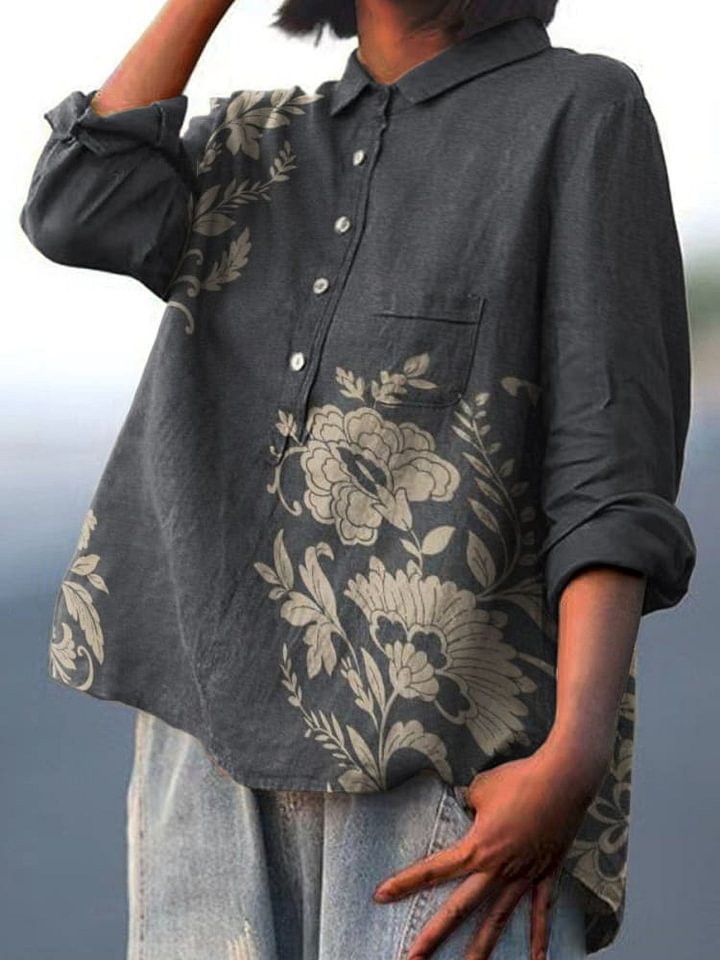 Vivienne | Women's Vintage Floral Pattern Casual Shirt