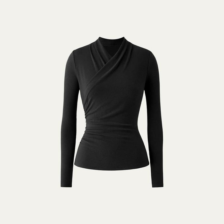 NICA™ - Simple Surplice Long-Sleeve Top Medium Length