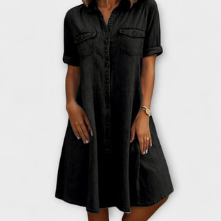 Danna™ | A-line dress with V-neck