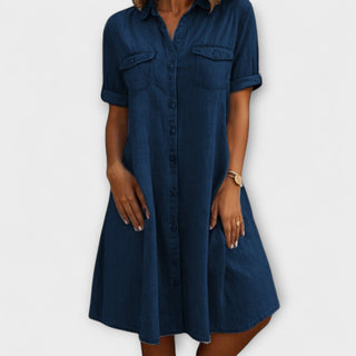Danna™ | A-line dress with V-neck