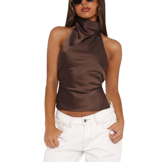 CHINIE™ - Chic Sleeveless Halter Neck Blouse