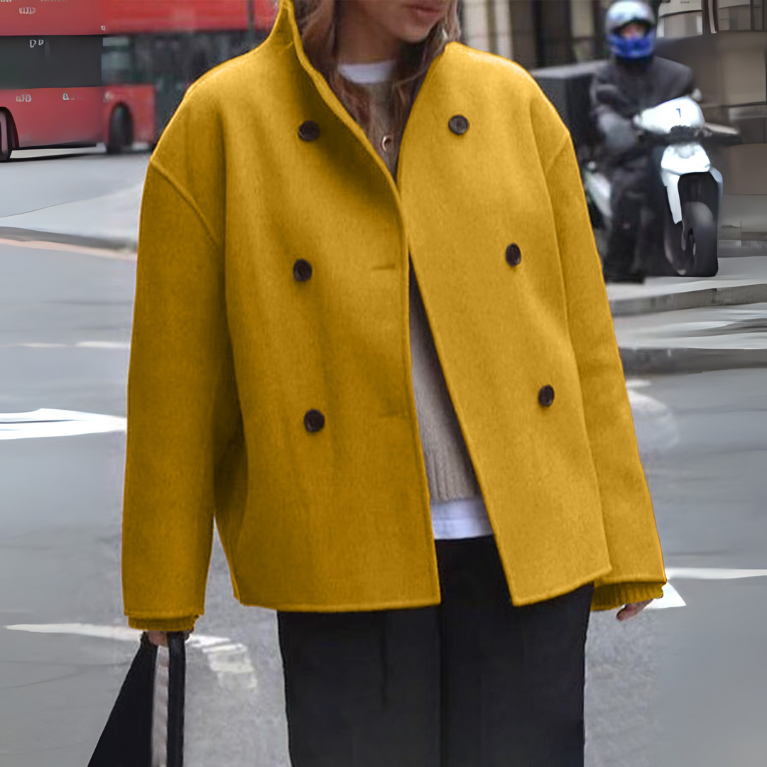 BINI™ - Cozy Long-Sleeve Stand Collar Coat