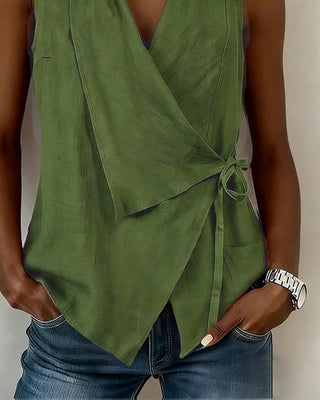 Marisa | Crossed Top with Wide Straps and Bow