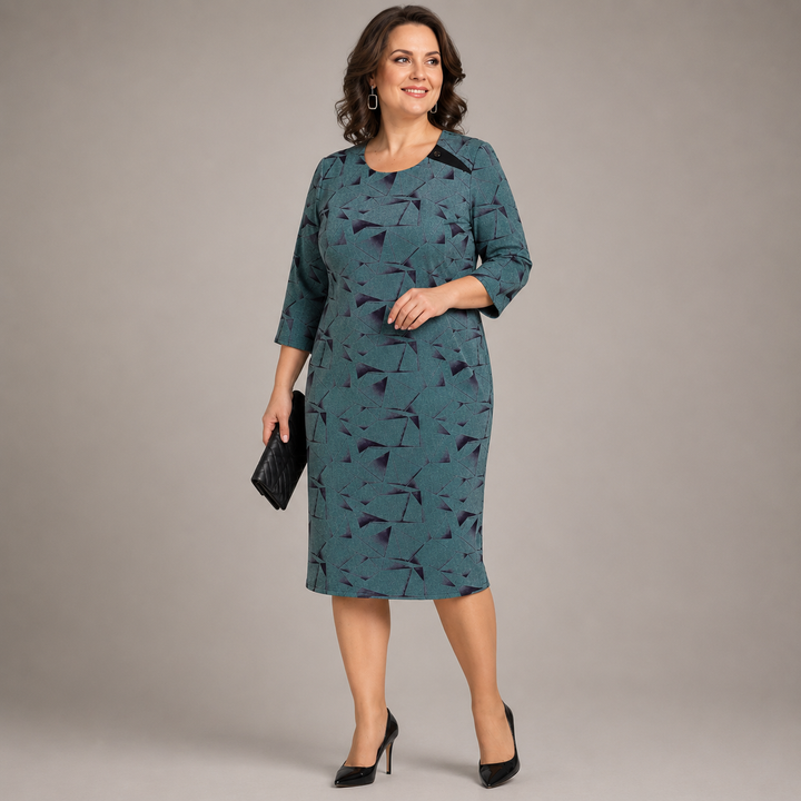 ADELINE | Embroidered Midi Dress