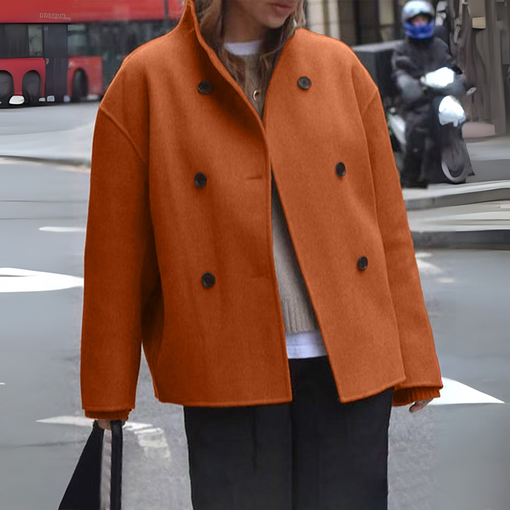 BINI™ - Cozy Long-Sleeve Stand Collar Coat