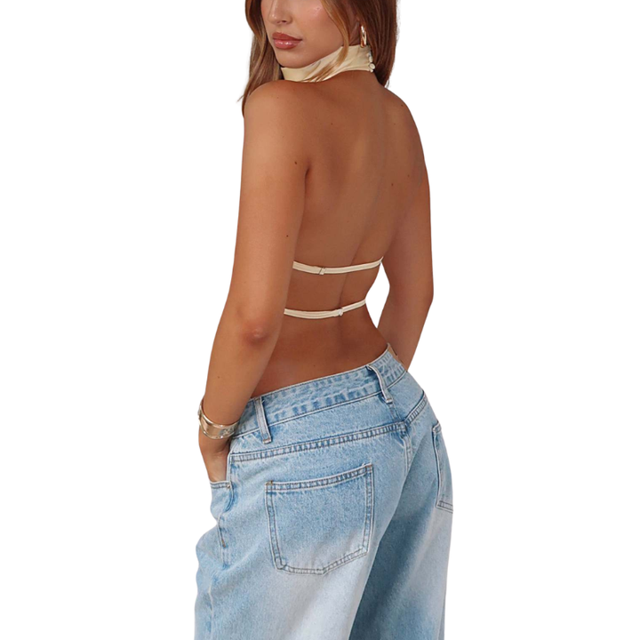 CHINIE™ - Chic Sleeveless Halter Neck Blouse