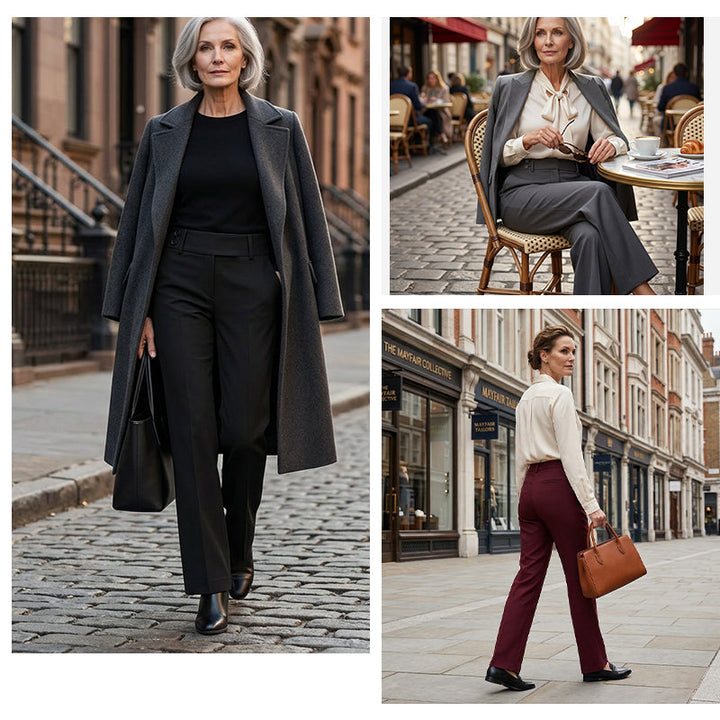 Avera | Elegant High-Waist Flared Trousers