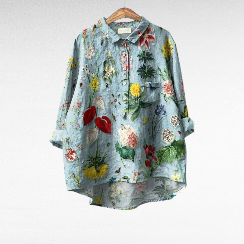 CAMILE | Elegant Summer Linen Blouse