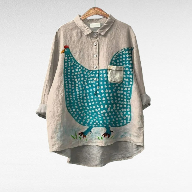 SCARLET | Elegant Summer Linen Blouse