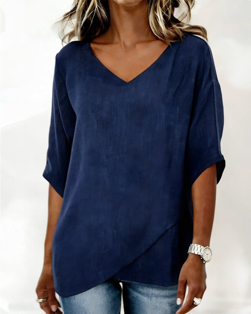 Marta | Irregular Top with V-Neck
