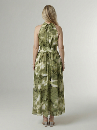 Sylin | Gathered Halter Midi Dress