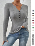 SHASHA™ - Elegant Chic Slim Fit Long-Sleeve Round Neck Tops