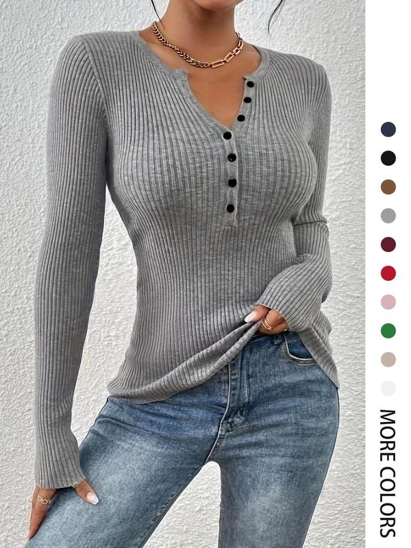 SHASHA™ - Elegant Chic Slim Fit Long-Sleeve Round Neck Tops