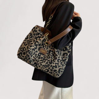Lévrier - Leopard Canvas Shopping Bag