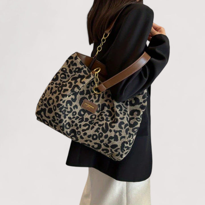 Lévrier - Leopard Canvas Shopping Bag
