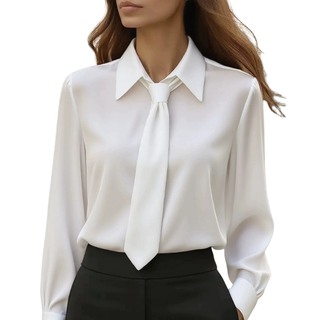 JONNIE™ - Modern Tie Detail Long-Sleeve Shirt