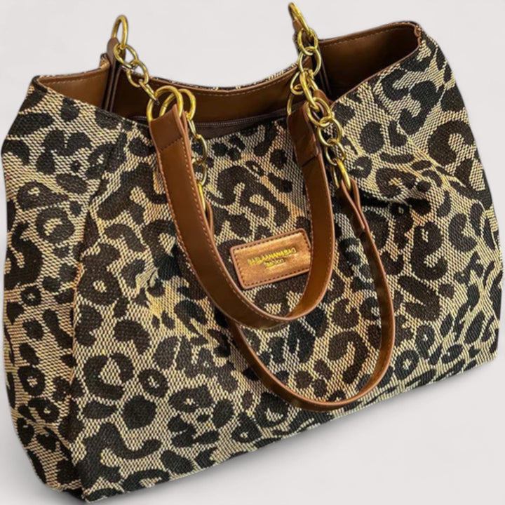 Lévrier - Leopard Canvas Shopping Bag