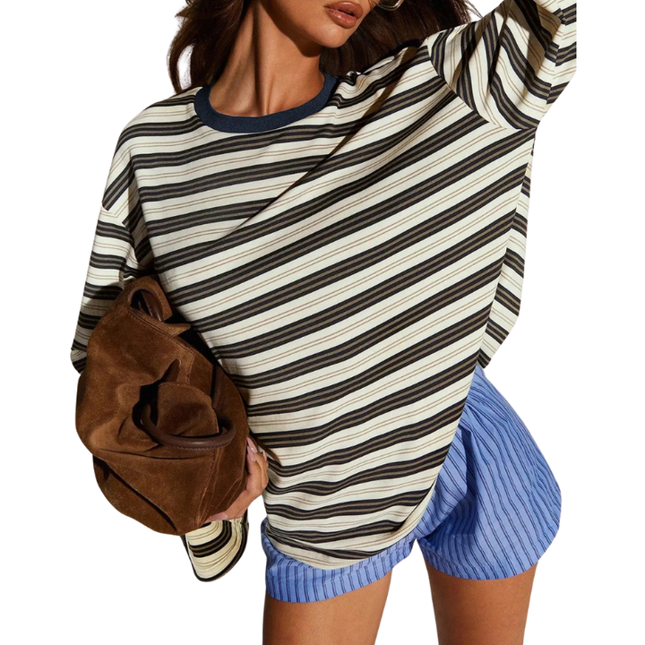 LAIZA™ - Modern Long-Sleeve Striped Shirt