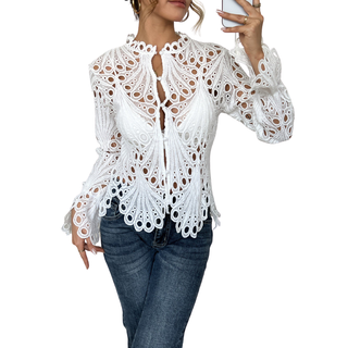 SARAH™ - Modern Hollow Detail Blouse
