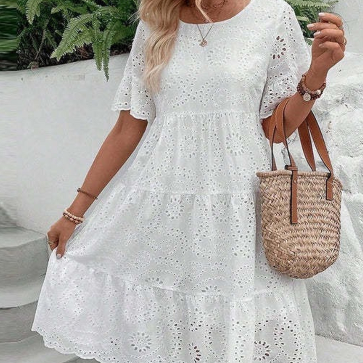 RAEMI™ - Elegant Round Neck Boho Summer Dress