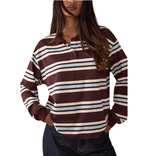 AIKO™ - Refined Striped Long-Sleeve Top