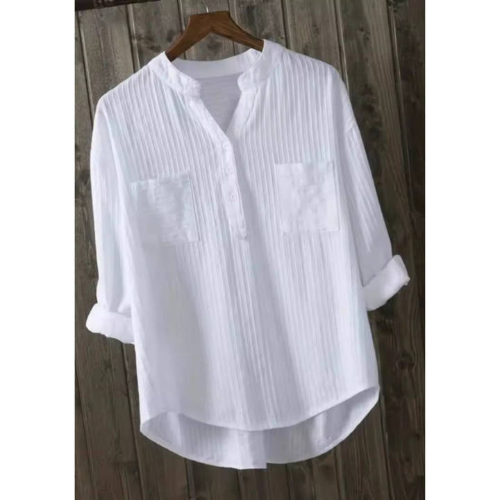 LUCILLE™ - Casual Long-Sleeve Everyday Collared Top