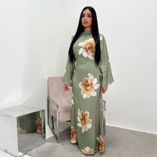 ALON™ - Modest Floral Loose Fit Maxi Dress