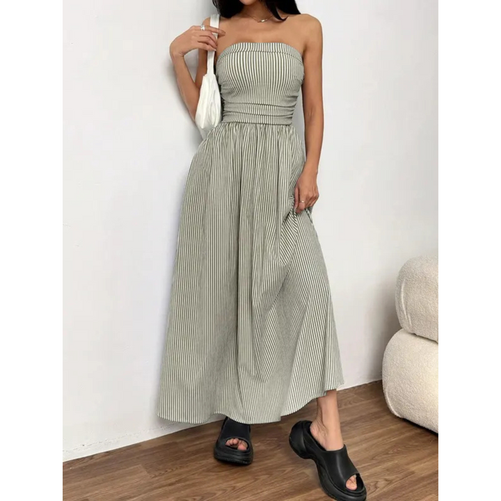 TRELLY™ - Classic Striped Summer Tube Maxi Dress