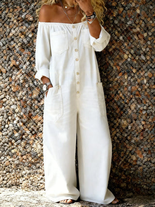 VERITY | Off-Shoulder Soft-Touch Jumpsuit