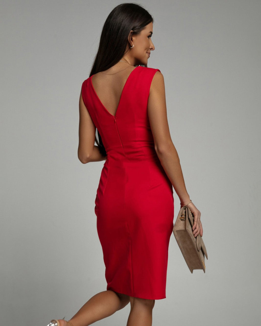 ADRIENNE | Elegant Draped Dress with Sculpting Silhouette