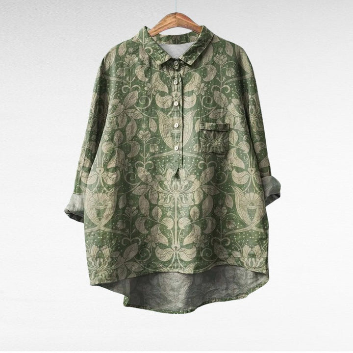 NADIA | Elegant Summer Linen Blouse