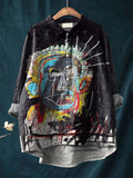 Kylie | Vintage Abstract Figure Painting Art Print Casual Shirt