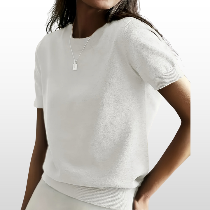 Leny - Relaxed Fit Short-Sleeve Round Neck Knit Top