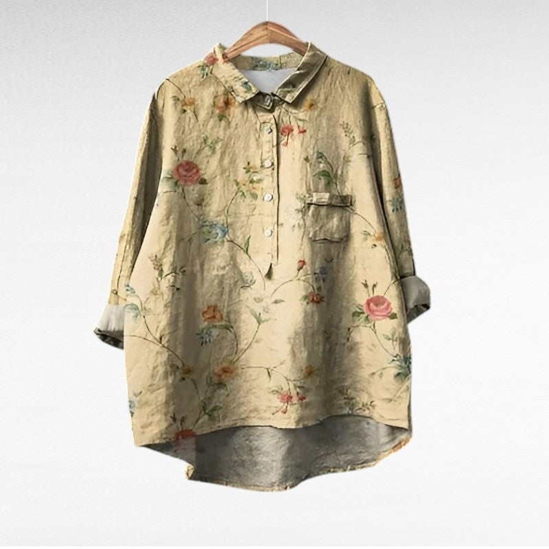 NADIA | Elegant Summer Linen Blouse