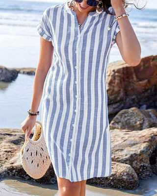 PAMELA™ | Elegant Striped Dress