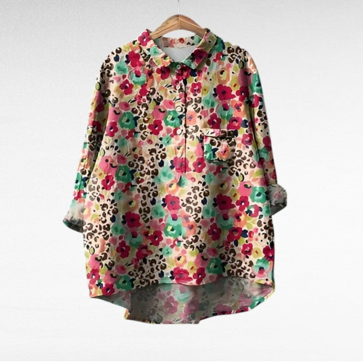 NADIA | Elegant Summer Linen Blouse