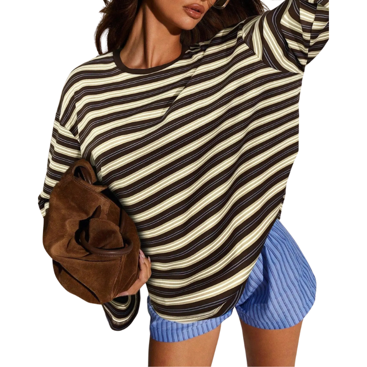 LAIZA™ - Modern Long-Sleeve Striped Shirt