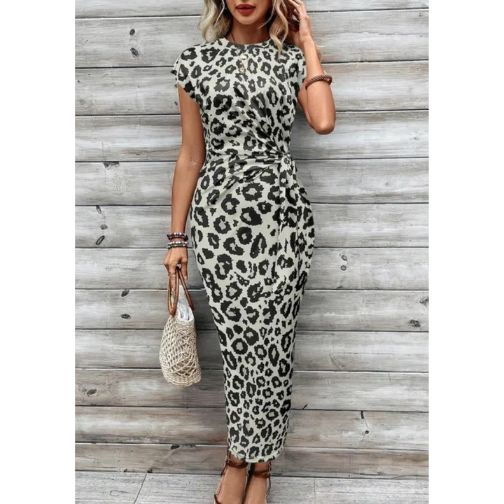 FELICIATI™ - Chic Bodycon Dress with Crew Neck Flutter Sleeves