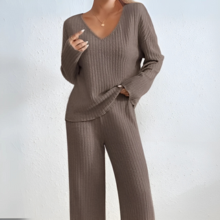 MADEL™ - Comfy Drop Shoulder Long-Sleeve Top and Pants Set