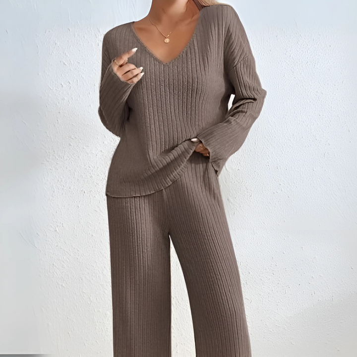 MADEL™ - Comfy Drop Shoulder Long-Sleeve Top and Pants Set