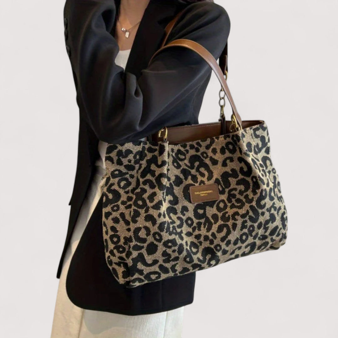 Lévrier - Leopard Canvas Shopping Bag