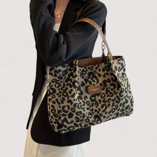 Lévrier - Leopard Canvas Shopping Bag