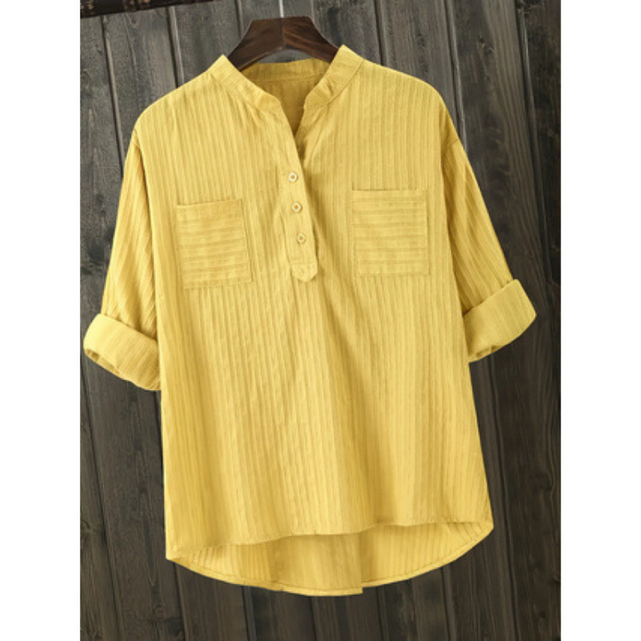 LUCILLE™ - Casual Long-Sleeve Everyday Collared Top