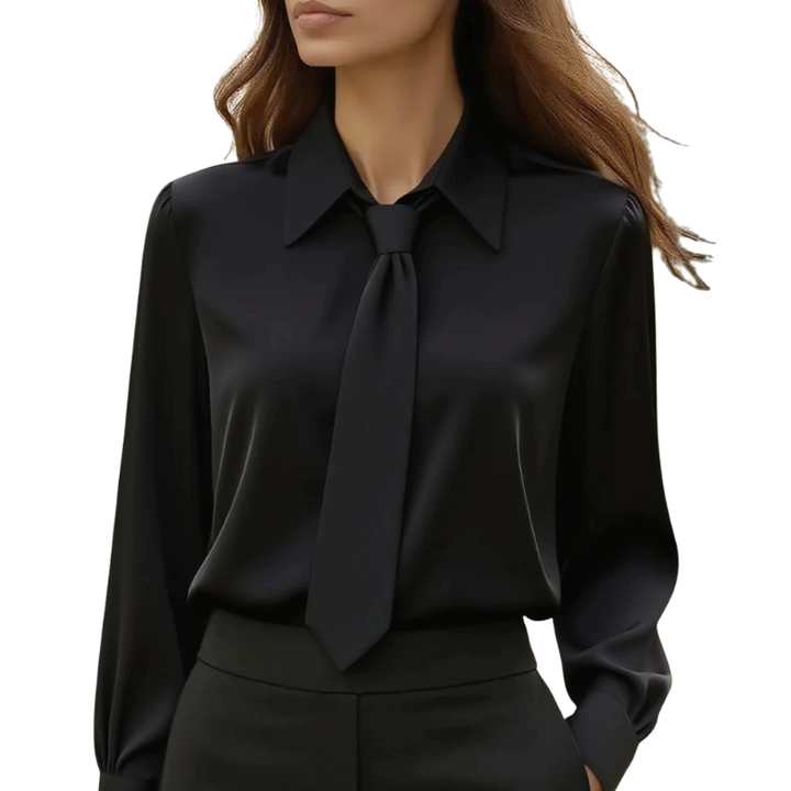 JONNIE™ - Modern Tie Detail Long-Sleeve Shirt