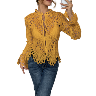 SARAH™ - Modern Hollow Detail Blouse