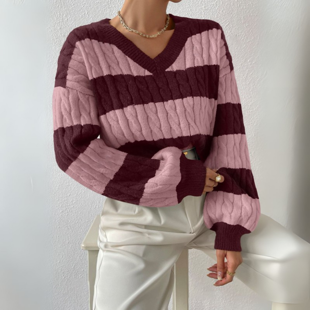 MORTA™ - Comfy V-Neck Long-Sleeve Sweater