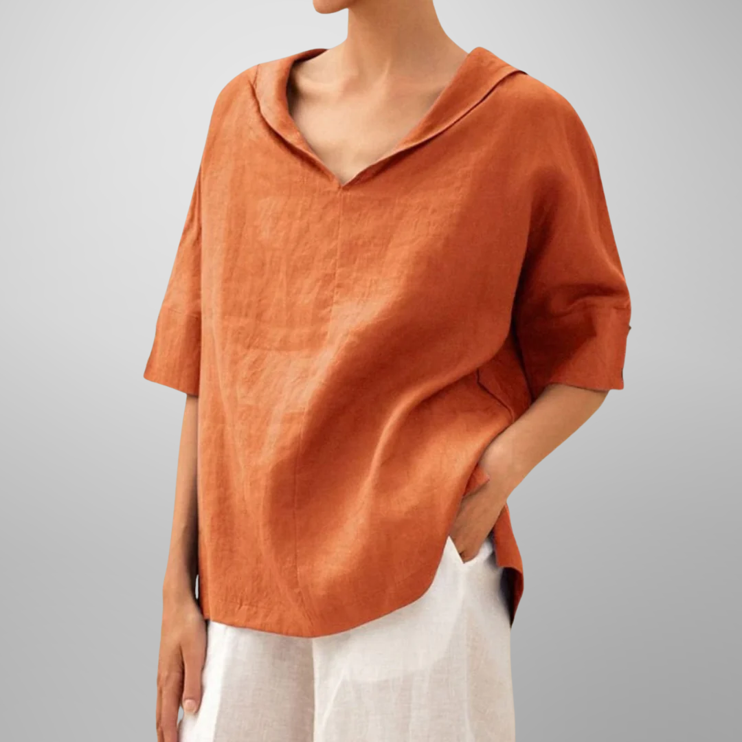 Lucy - Cotton Loose-Fitting Blouse