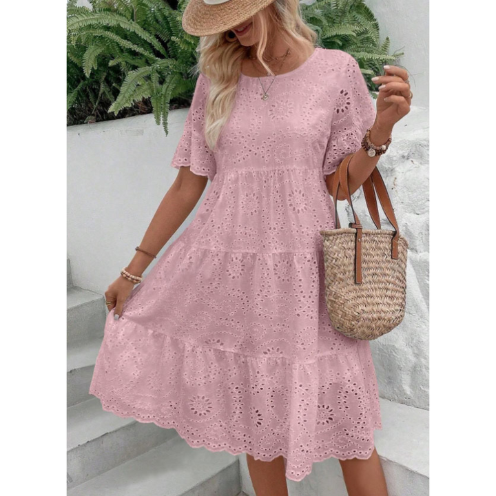 RAEMI™ - Elegant Round Neck Boho Summer Dress
