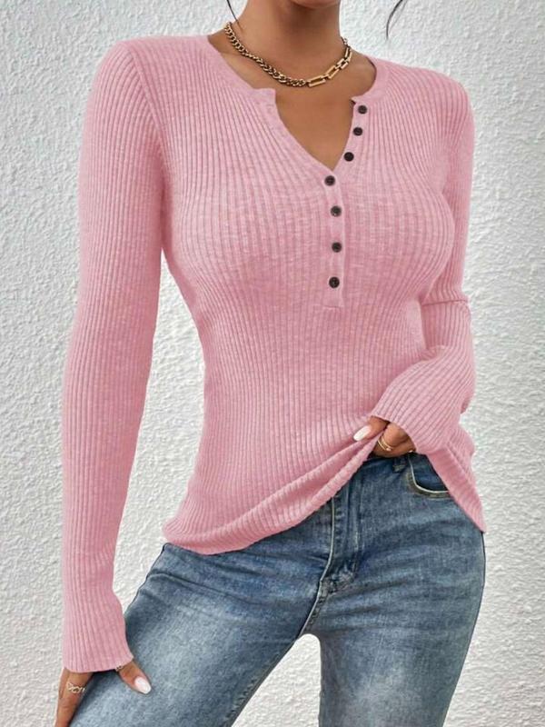 SHASHA™ - Elegant Chic Slim Fit Long-Sleeve Round Neck Tops